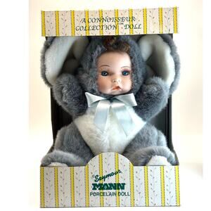 VTG 1980's Seymour Mann Connoisseur Collection Porcelain Koala Bear Doll, New